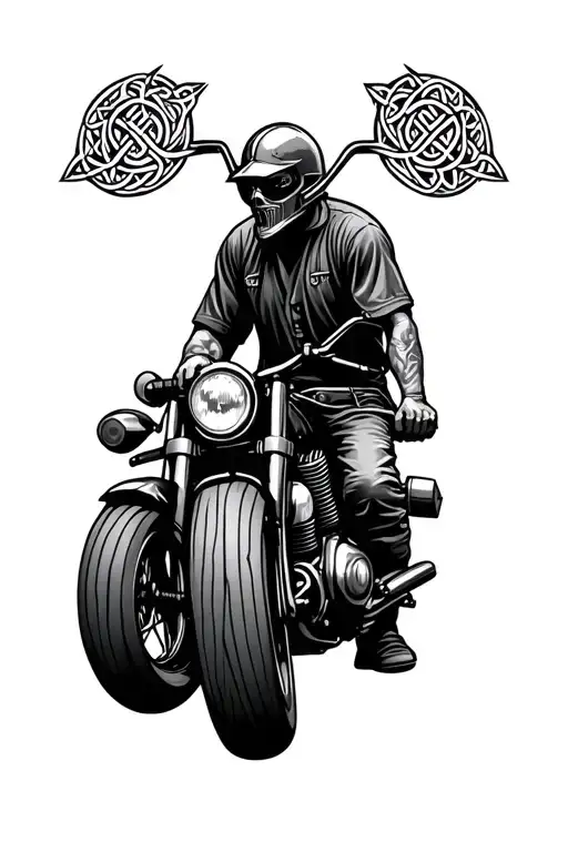 Celtic Runes Motorcycle Carpenter Mechanic