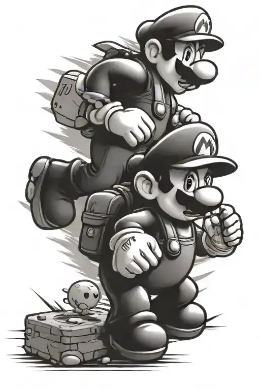 Mario Bros Characters Exploring