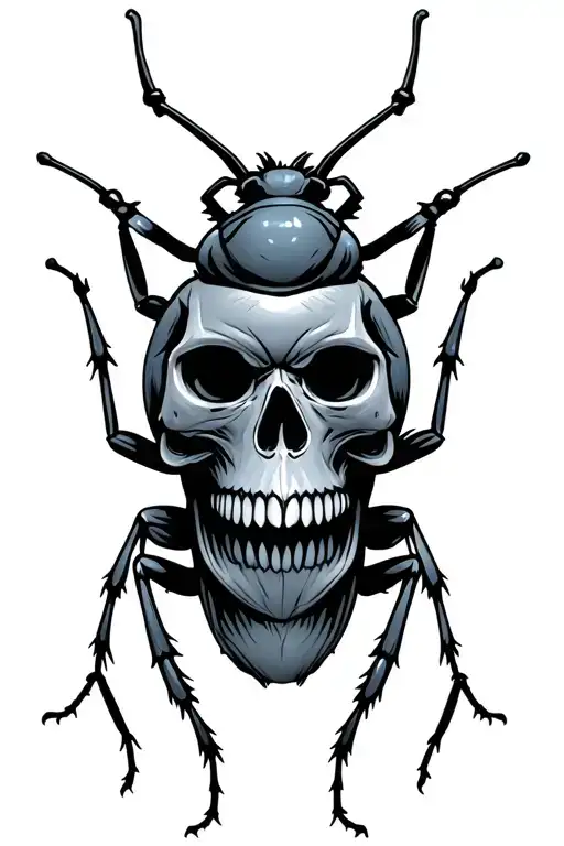 Creepy Bug With Antennas That Make A Skull