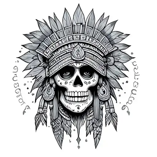 Aztec God Day Of Dead