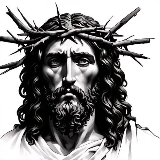 Jesus With Crown Of Thorns