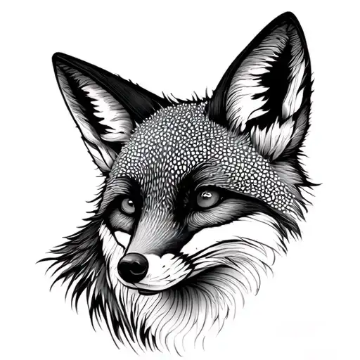 Fox Face Dotwork