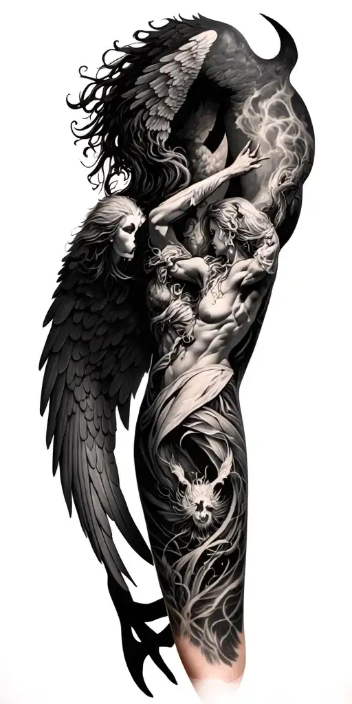Angels Vs Demons Arm Sleeve