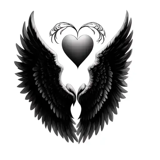 Angel Wings & Heart Shape