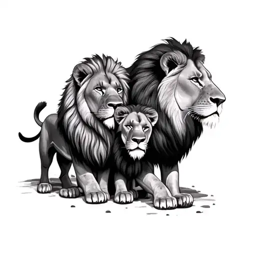 Family Of Lions