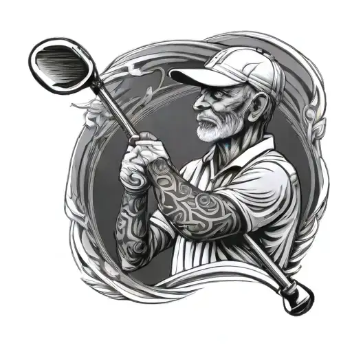 India Man With Golf Club