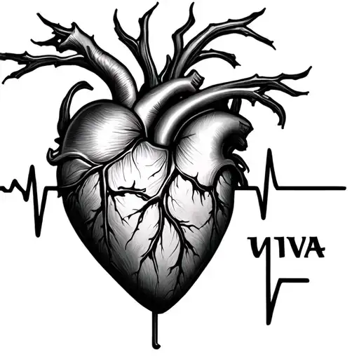 Heart Beat With Name Yva