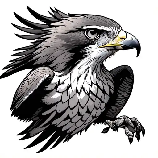 Falcon In Style Of Cybed Sigilism