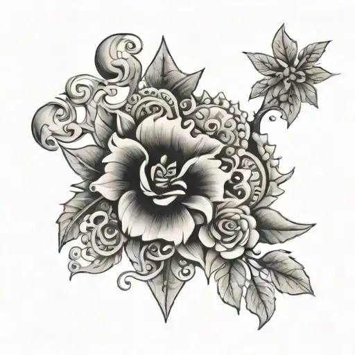 A Tattoo Design Incorporating Elements Italie