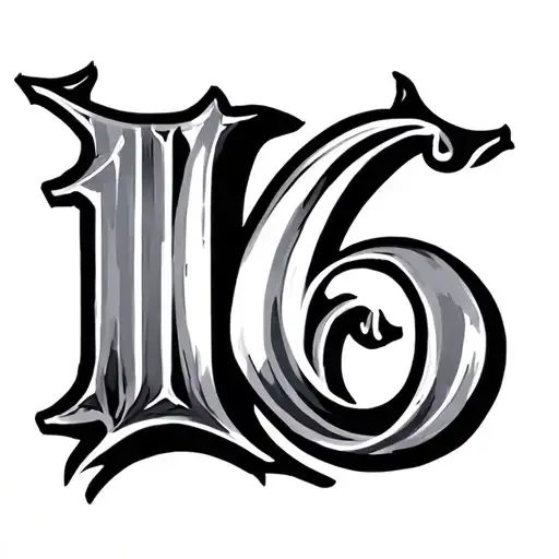 I Want The Number 16 In Roman Numerals And I Also Want Text Saying In Another Life
