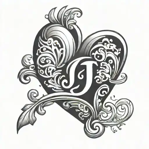 Heart With A J Letter