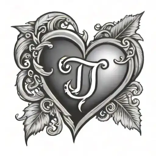 Heart With A J Letter