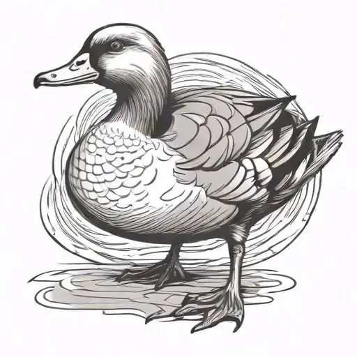 Angry Duck Standing
