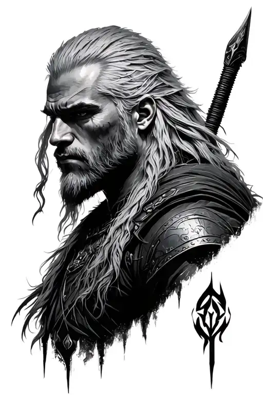 Witcher Geralt Stencil