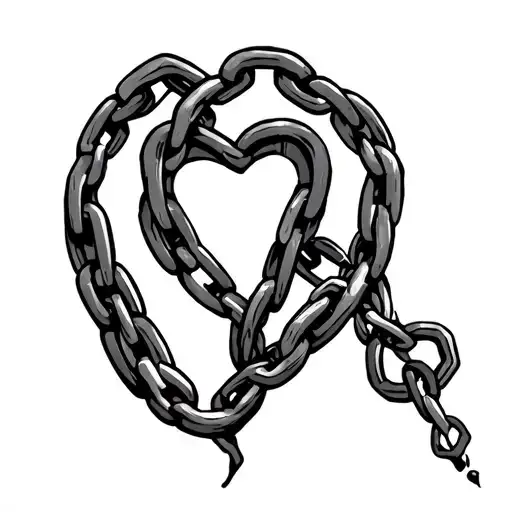 Broken Chain And Love Symbol