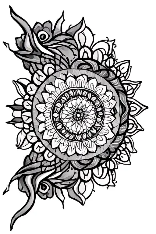 Mandala Design Incorporating Symbols