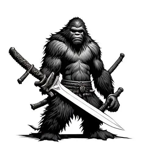 Sasquatch Samurai Sword