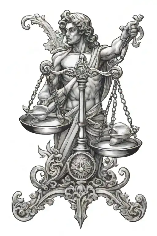Libra Scales Masculine