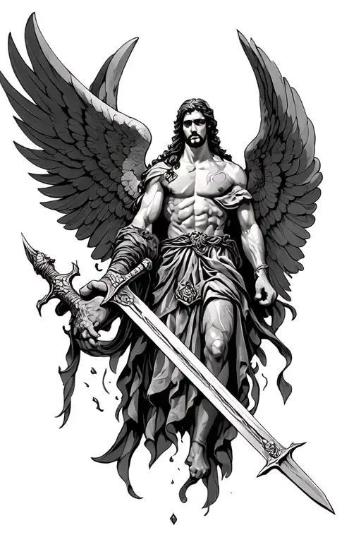 Sleeve On The Whole Hand Of The Archangel Michael With A Sword Idea