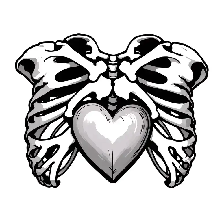 Rib Cage With Heart