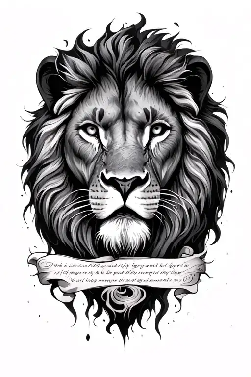 Burnt Manuscript For Text In Lion