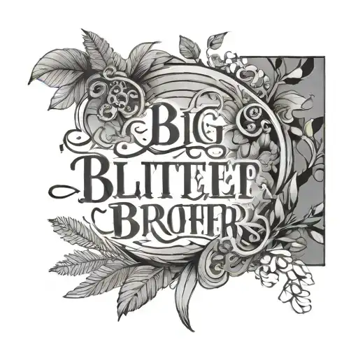 Big Little Brother Written In Writing With Nature Accents