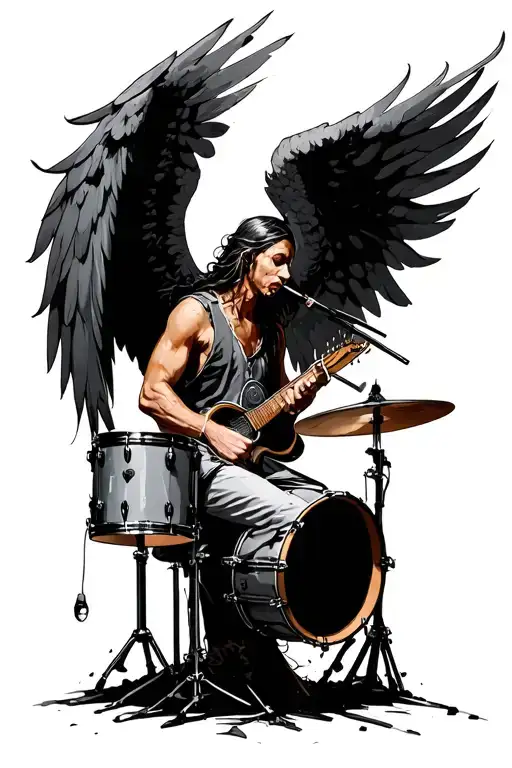 Burnt Forest Rip Drummer Angel