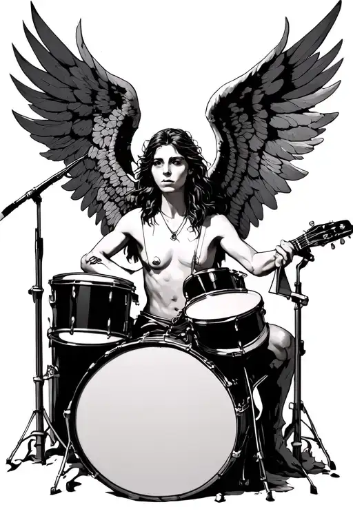 Burnt Forest Rip Drummer Angel