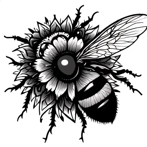 Mandala Design Incorporating Bee