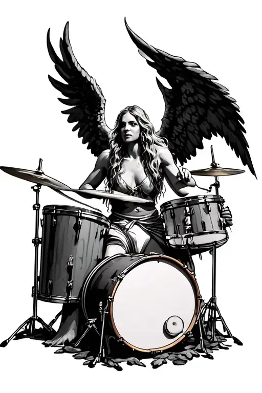 Burnt Forest Rip Drummer Angel