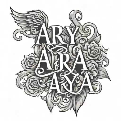 Text 'Arya'