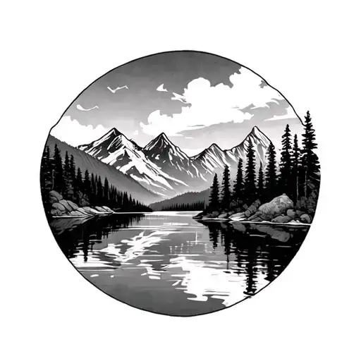 Lake And Mountains