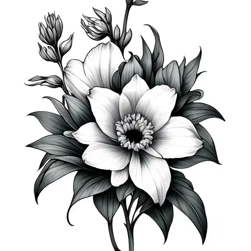 Gladiolus And Chrysanthemum
