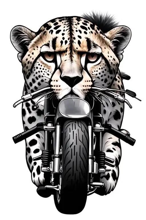 Cheetah And Motorbike