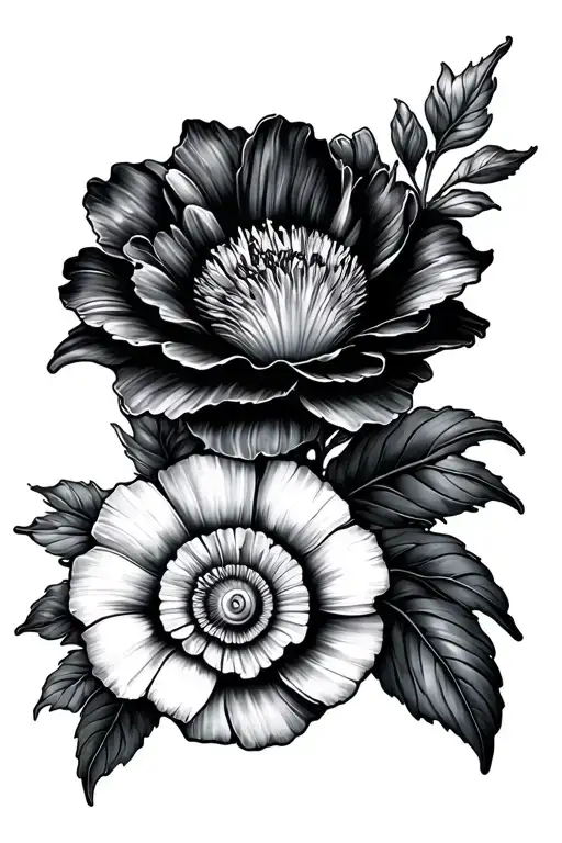 Shell And Flowers