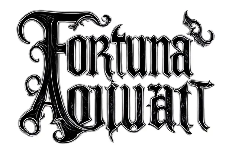 Fortis Fortuna Adiuvat Text In Latin Written