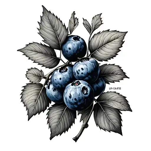 Blueberry And Raspberry Vines