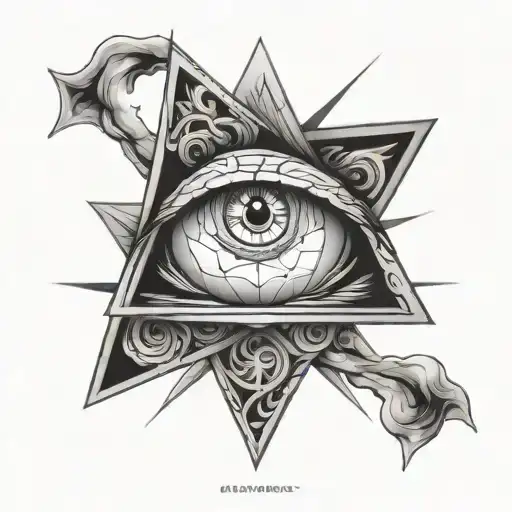Illuminati Eye With Wolf Head