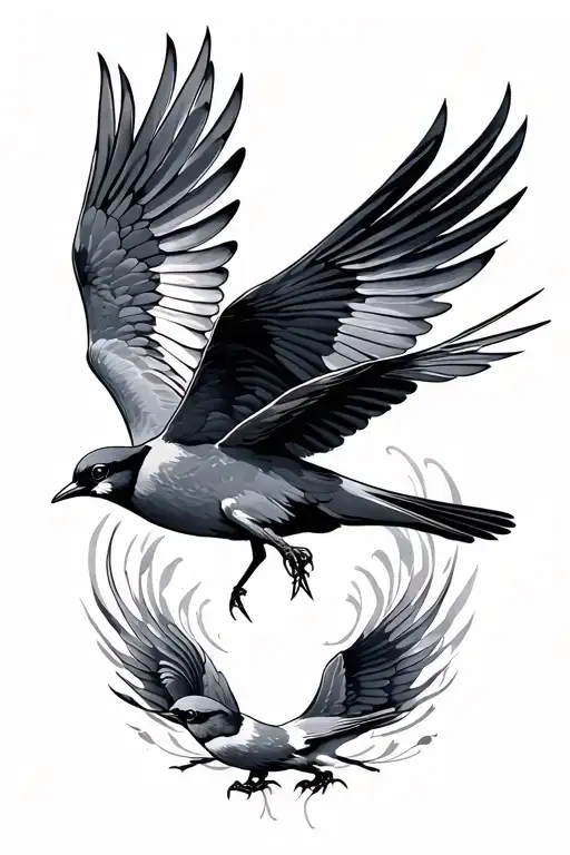 2 Bird Flying