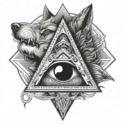 Illuminati With Wolf Head