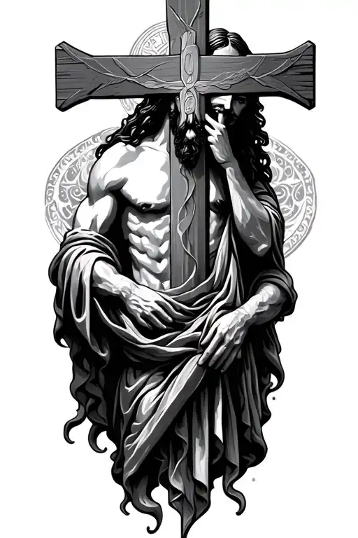 See Truu Cross With Jezus Around It