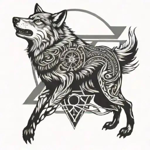 Wolf With Illuminati