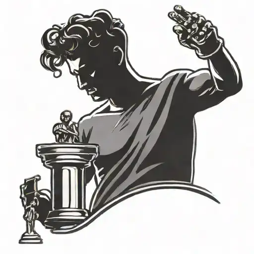 A Silhouette Of A Figure On Stage Holding An Oscar Award