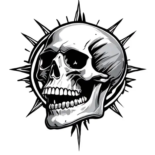 Skull In Star Sign