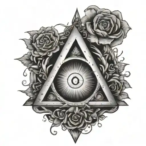 Illuminati And Deathly Hallows Symbol