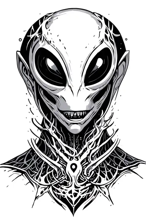 Alien Cryptic Symbols Tattoos Spelling Alien Boy