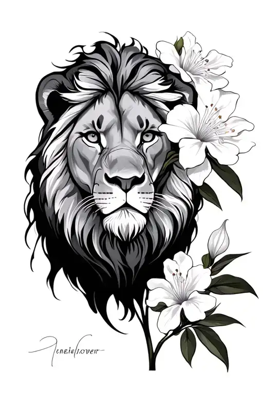 Oleander Flower Lion