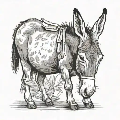 Donkey Eating Carrot
