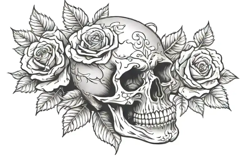 Skull And Roses