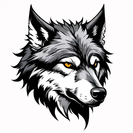 Viking Wolf Tattoo Design